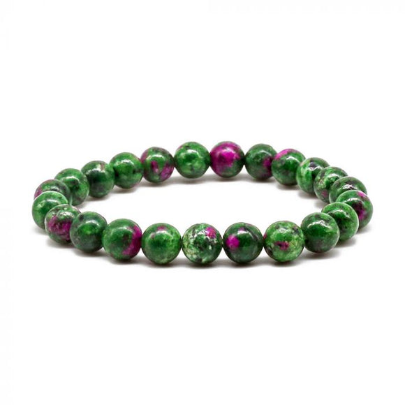إسوارة حجر الزوزيت روبي - Bracelet ound zouizite ruby
