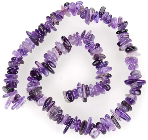 قلادة حجر الأمثيست- Amethyst Chips Beads