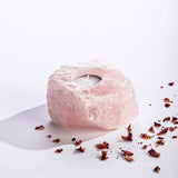 شمعة الروز كوارتز - rose quartz stone candle