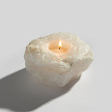 شمعة حجر الكوارتز - quartz stone candle