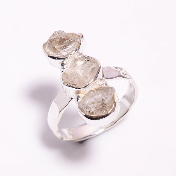 Natural Herkimer Diamond  Ring - خاتم الالماس الهركمير