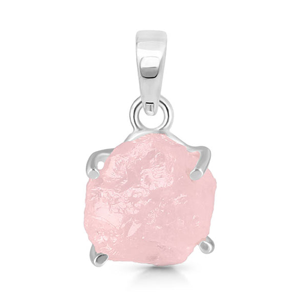 Rose Quartz Rough Pendant-قلادة روز كوارتز | الحب والتقدير والاكتفاء