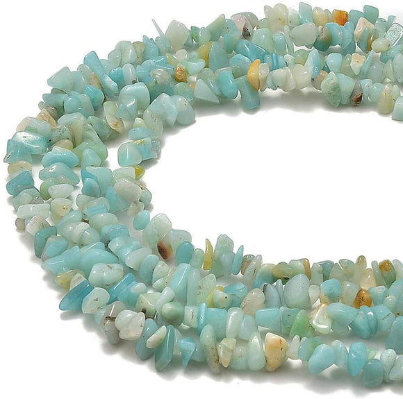 قلادة حجر الأمازونايت- Amazonite Chips Beads