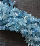 قلادة الأكوامارين- Aquamarine Chips Beads