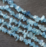 قلادة الأكوامارين- Aquamarine Chips Beads