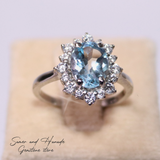 Blue Topaz Ring-خاتم التوباز الازرق