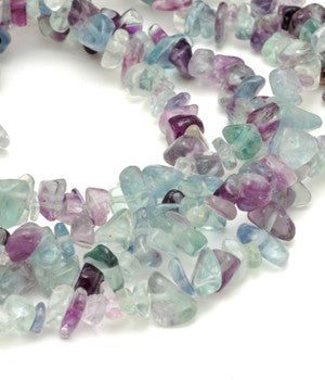 Fluorite Chips Beads - قلادة حجر الفلورايت الخام